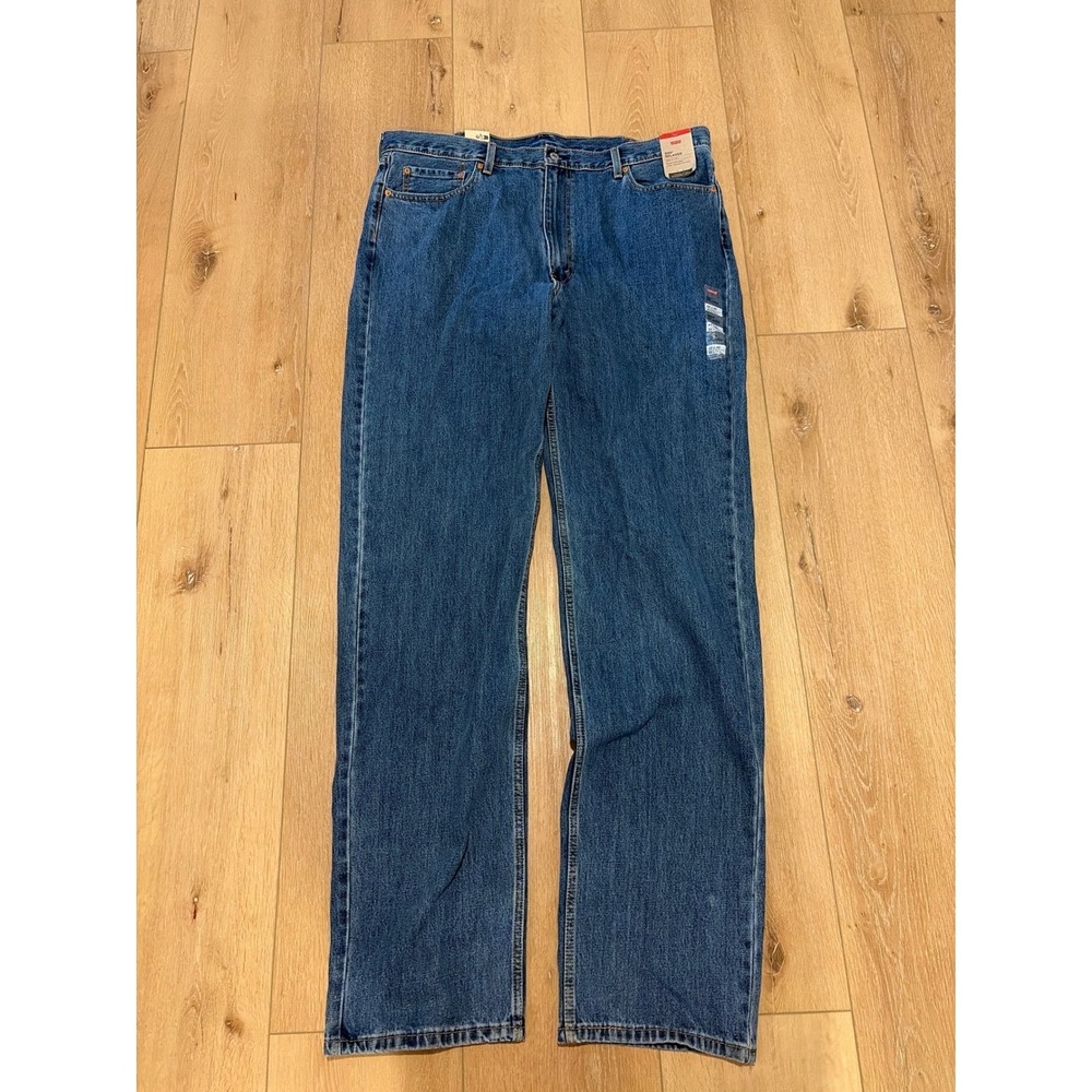 Levis 550 Relaxed Fit Jeans Mens 42x40 Big and Tall Medium Wash Denim read
